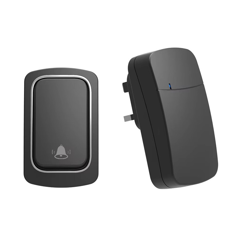 Timbre electrónico inalámbrico de plástico con botón pulsador