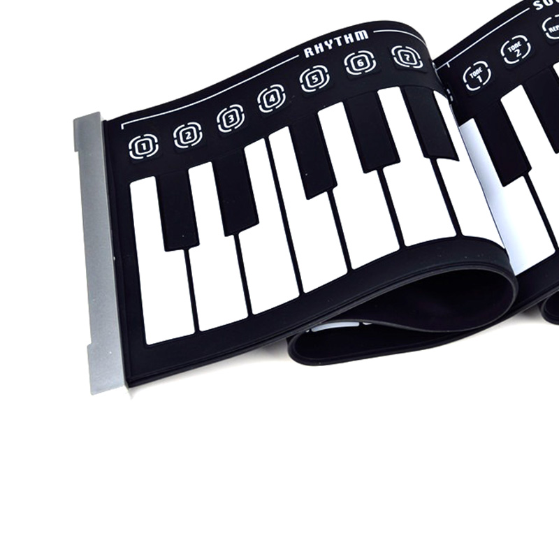 Teclado electrónico portátil plegable de 49 teclas