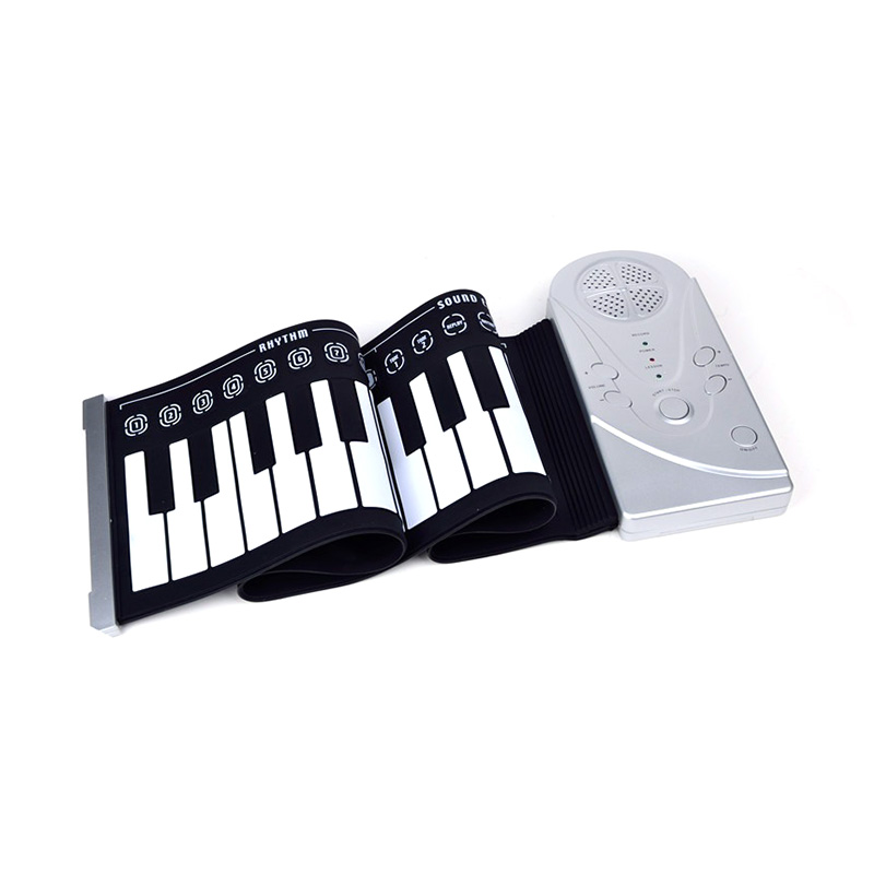 Teclado electrónico portátil plegable de 49 teclas