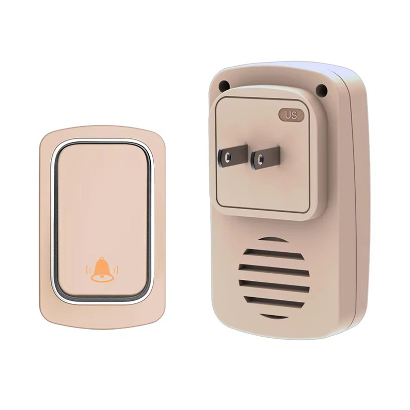 Timbre electrónico inalámbrico de plástico con botón pulsador