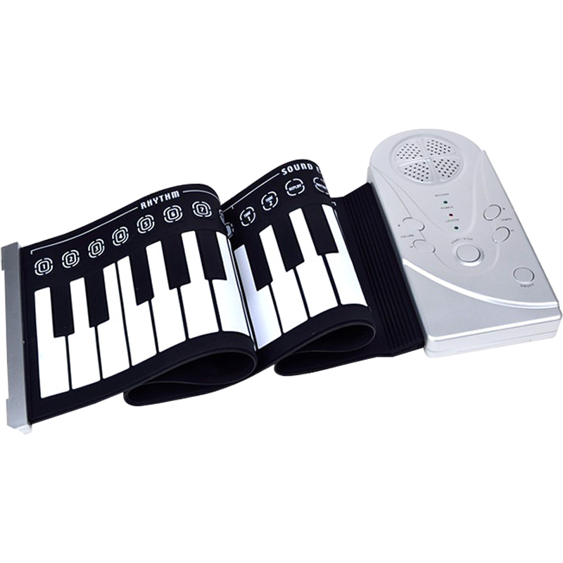 Teclado electrónico portátil plegable de 49 teclas