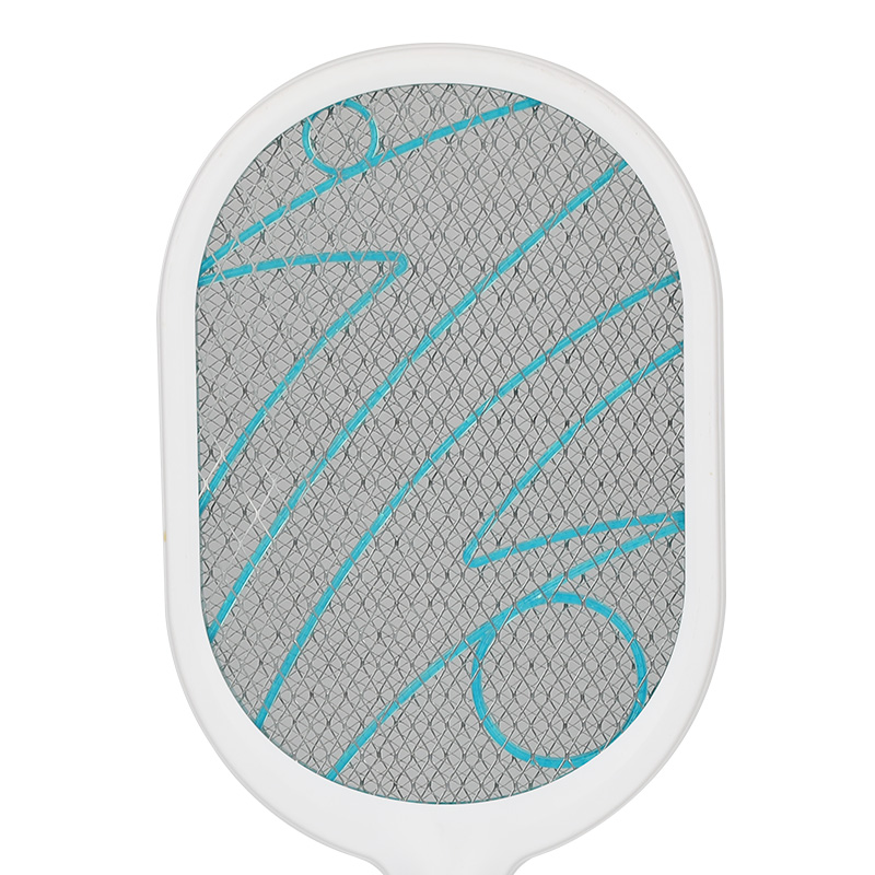 Aplastador de mosquitos eléctrico recargable vertical azul y blanco