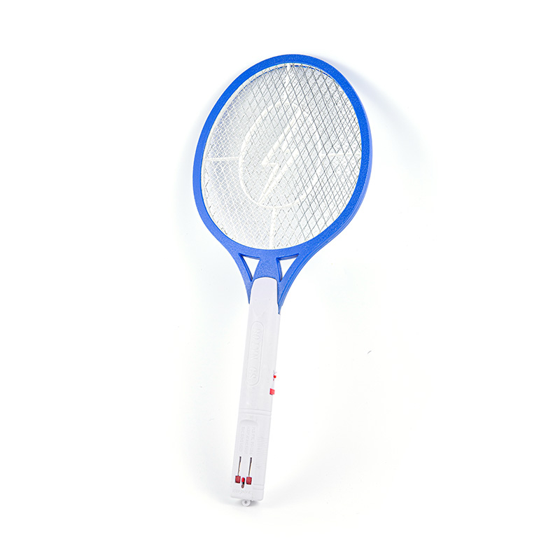 Aplastador de mosquitos eléctrico ligero con mango antideslizante blanco