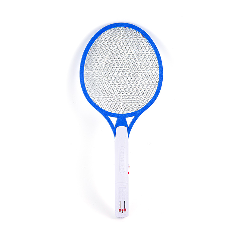 Aplastador de mosquitos eléctrico ligero con mango antideslizante blanco