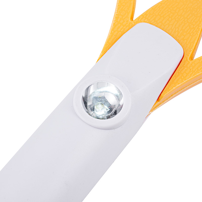 Aplastador de mosquitos eléctrico ligero con mango antideslizante blanco