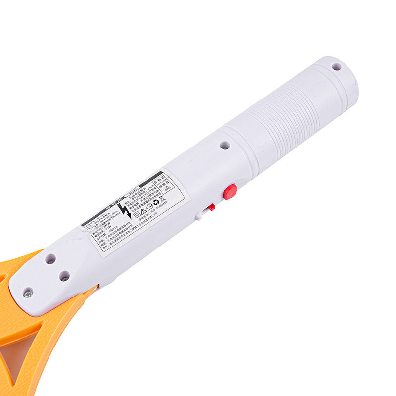 Aplastador de mosquitos eléctrico ligero con mango antideslizante blanco