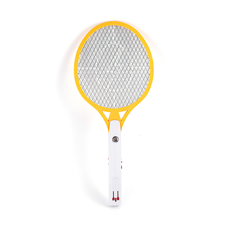 Aplastador de mosquitos eléctrico ligero con mango antideslizante blanco